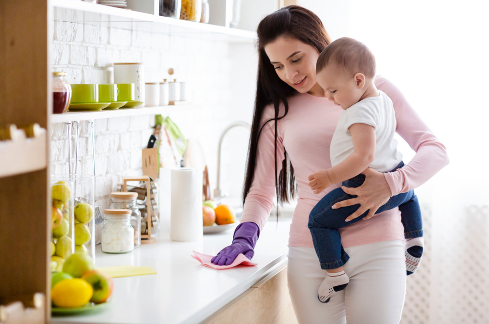 How do you clean the house when you have a baby